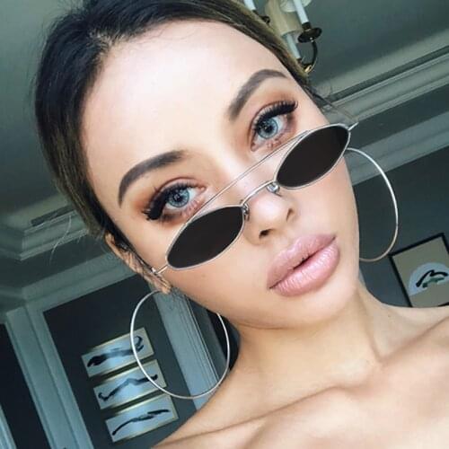 VCKA 2021 New Small Women Sunglasses Men Double Beam Frame Design Sun Glasses Vintage Metal Polygon Shades Stylish Oculos de sol