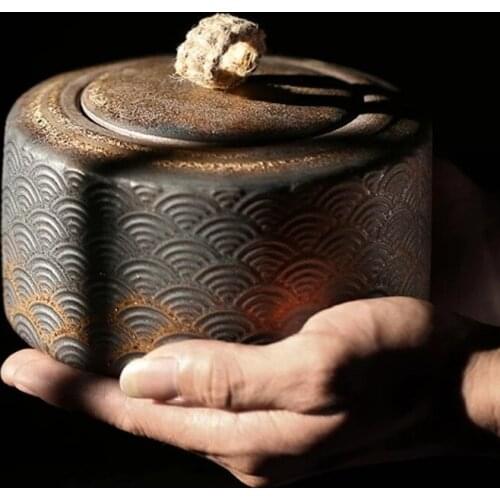 Vintage porcelain tea box japanese ceramic tea caddies canister storage tea or food