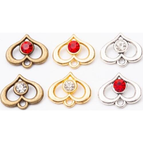 30pcs Drilling Love Vintage zinc alloy metal pendant charms for diy jewelry making 5614