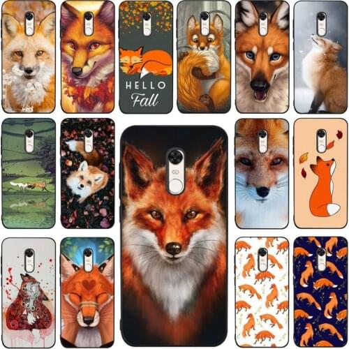 Yinuoda Cute cartoon animal fox Phone Case for RedMi 4X 5 plus 5 6 7 8 9 A 6pro Go K20 case
