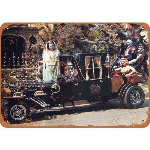 Yousigns 1964 munsters koach comic - metal poster (12.0 x 8.0 in), retro vintage design