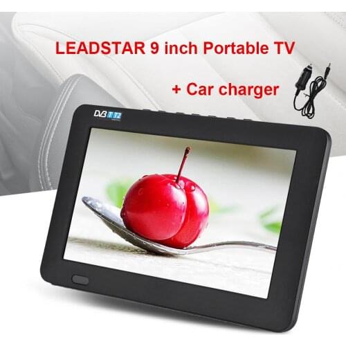 LEADSTAR D9 9 inch LED TV Portable Display digital player DVB-T2 Analog ATSC Portable TV USB TF Card With Car charger