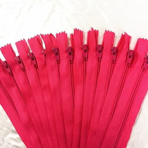 10pcs 20cm (8 Inch) Rose Nylon Coil Zippers Tailor Sewer Craft Crafters &FGDQRS