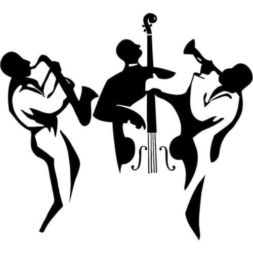 14.1CM*12.7CM Fashion Music Classical Instruments Silhouette Car Sticker Vinyl S9-0797