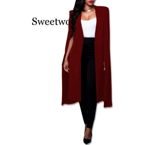 2020 Long Jackets for Women Blazers Jackets Office Lady Style Long Sleeves Lady Suit Solid Casual Plus Size Coat 4XL