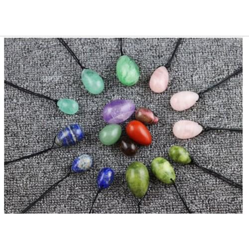 3piece 45mm*30mm S / M / L / XL natural stone material drilled jade egg Kegel Exercise pelvic floor muscles exercise yoni egg