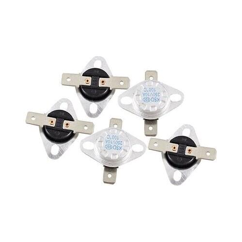5 Pcs 100C 212F NC Normal Close Thermostat Temperature Thermal Switch KSD301