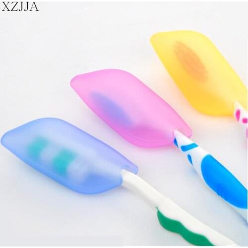 9Pcs Bathroom Accessories Silicone Toothbrush Head Boxes Holder Travel Portable Tooth Brush Head Cap Cover Storage box
