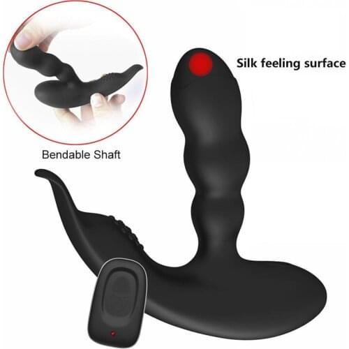 Double Motors 37.5° Skin Feel USB Anal Vibrator Man Anal Toys Strong Vibrating Prostate Massager Anal Plug Sex Toys for Couples