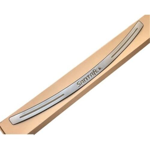 Car accessories Rear Bumper Protector Sill Trunk Tread Plate Trim for Hyundai Santa Fe IX45 2013-2016 Car styling