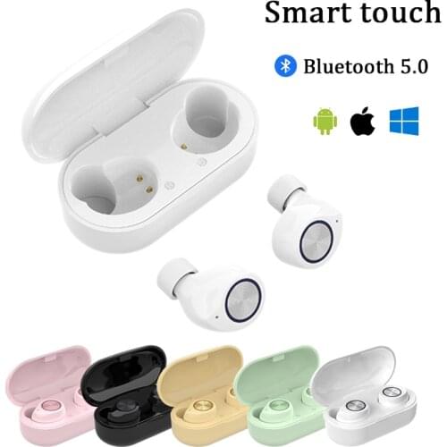 Wireless Earphones Bluetooth 5.0 Hifi Stereo Sport Waterproof Headset with mic Touch Control Handsfree Earbuds for smart phone