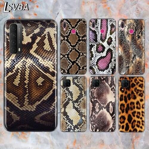 Leopard print Snake skin For Huawei Y9S Y6S Y8S Y9A Y7A Y8P Y7P Y5P Y6P Y7 Y6 Y5 Pro Prime 2020 2019 2018 Phone Case