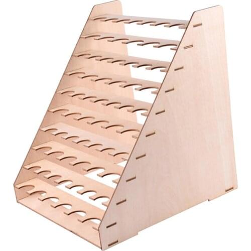 Wooden Epoxy Tools ,Storage Stand Holder, Paint Rack Organizer with 65 Holes Storage 33mm ,26mm Diameter Paints