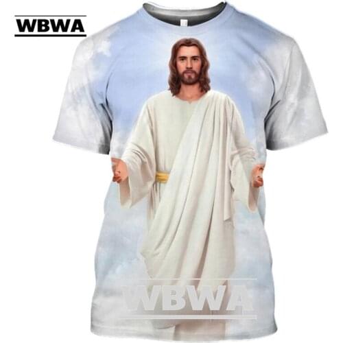 WBWA 3D Print Religion Christ Jesus God Women Mens T Shirt Tops Casual Streetwear Harajuku Hip Pop Cartoon Tee Clothing