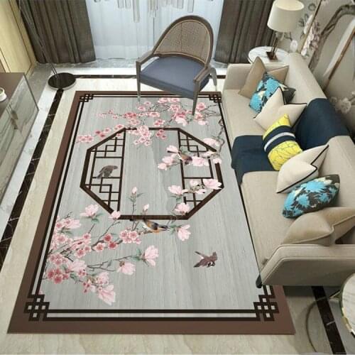 European style carpet living room sofa bedroom area rugs table mat kitchen parlor large carpet Chinese flower bird retro tapete