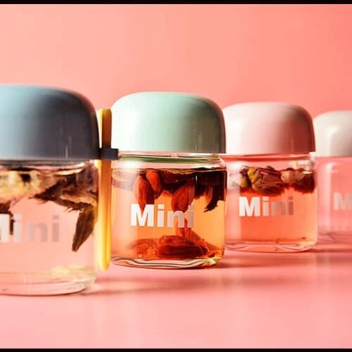 Creative Mini Cute Water Bottle for Girls Kawaii Glass Simple Student Hand-portable Small Water Cup Water Bottle Drinkware Gift