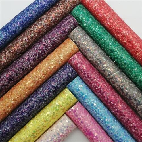 Winter Dark Chunky Glitter Faux Vinyl Fabric with Felt Backing Glitter Leather Sheets For Earrings Bows DIY 21X29CM GM2338A
