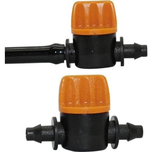 4/7mm Miniature Valves Homebrew Garden Irrigation Switch Coupling Barbed Slotted Water Hose Valve Garden Water Connectors