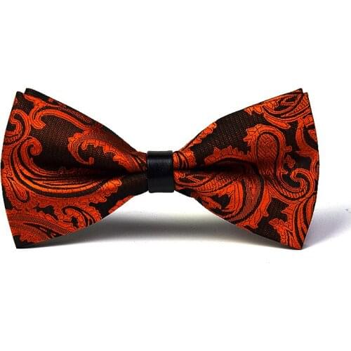 Fashion Purple Paisley Two Layer Bowtie For Men High Quality Groom Wedding Party Butterfly Bow Tie Set Male Gift