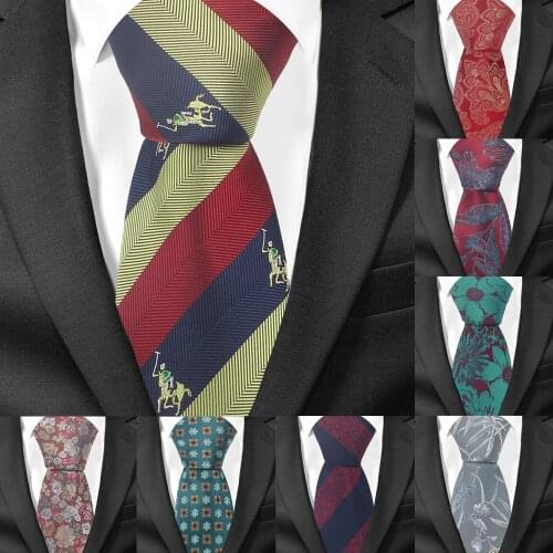 Fashion Striped Tie For Men Polyester Jacquard Skinny Neck Tie for Wedding Business Suits Classic Ties Slim Men Necktie Gravatas