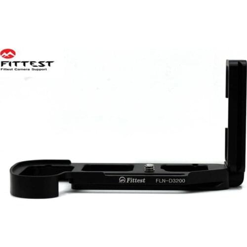FITTEST FLN-D3200 Custom Quick Release Plate Vertical Plate L Bracket L Plate for Nikon D3200 d3200 Arca Swiss RRS Compatible