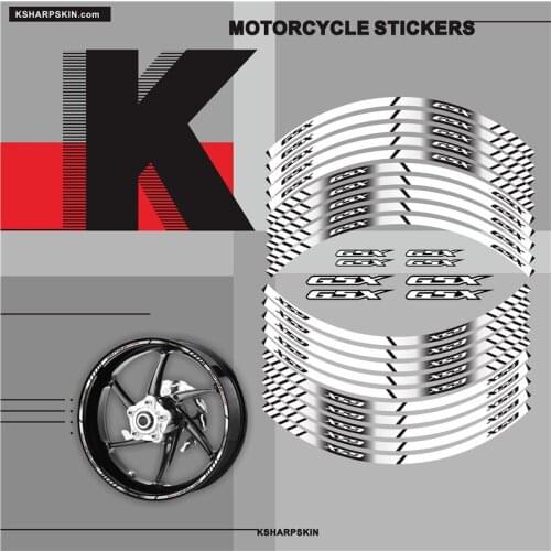 Motorcycle tyre Stickers inner wheel reflective decoration decals for SUZUKI GSX 1400 650f