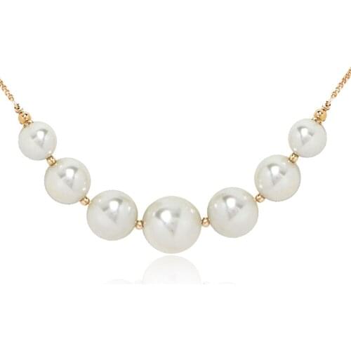 2020 New Fashion Simulated Pearl Choker Necklace For Women Girls Trendy Gold Color Chain Necklace Statement Jewelry Party Gift