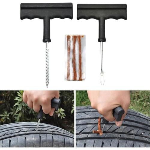 2020 New Car Tire Repair Tool Kit For Tubeless Emergency Tyre Fast Puncture Plug Repair Block Air Leaking For Car/Truck/Motobike