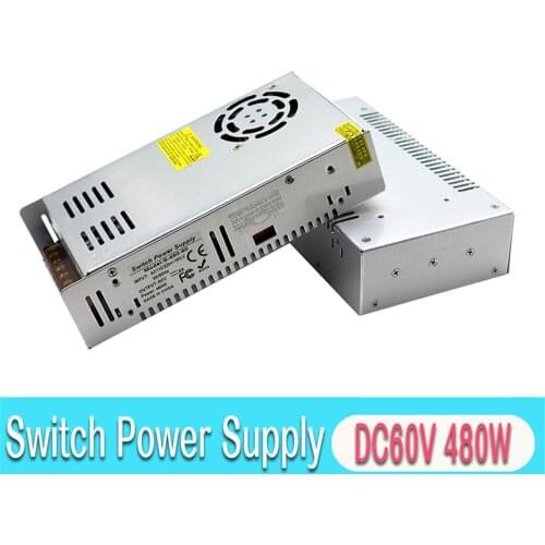 Single Output Power Supply DC 12V 18V 24V 30V 36V 42V 48V 60V 480W Driver Light Transformer 220V 110V AC-DC SMPS For CCTV Lamp