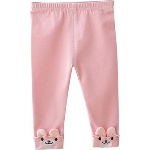 Ins Autumn Winter New Baby Kids Girls Long Leggings Pants Lovely Cartoon Cotton Soft Children Bottoming Trousers 1-3T