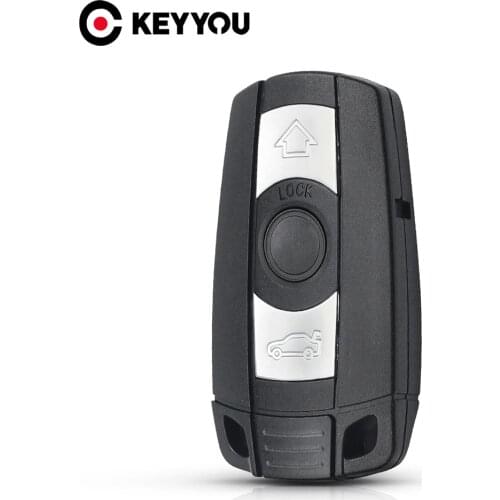 KEYYOU 10X Remote Key Shell For BMW E61 E90 E82 E70 E71 E87 E88 E89 X5 X6 For 1 3 5 6 Series 3 Button With / Without Battery