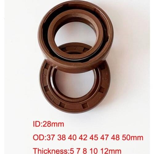 28x37x7 28x38x7/10 28x40x7/8/10 28x42x7/8/10 28x45x7/8/10 28x47x7/8/10 28x48x7/8/10 28x50x7/8/10/12 FKM Rubber TC Oil Seal