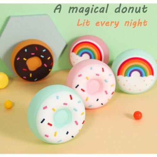 Donut Pat Silicone Light Motion Sensor Induction Voice Control Table Lamp Usb Powered Decoratio