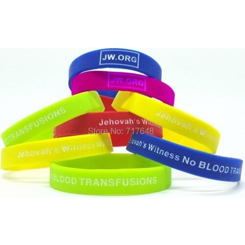300pcs JW.org No Blood wristband silicone bracelets free shipping by FEDEX