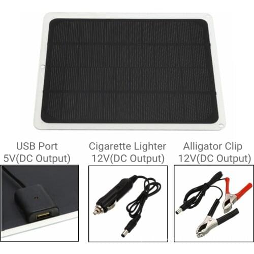 20W 12V Outdoor Car Boat Yacht Solar Panel Trickle Battery Charger Power Supply Charging Starting Systems Battery Charging Units