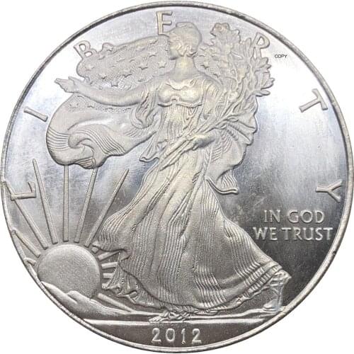 United States 1 Dollar American Silver Eagle Bullion Coin 2012 s 2012 w Plated Silver Commemorative Coin Copy coin