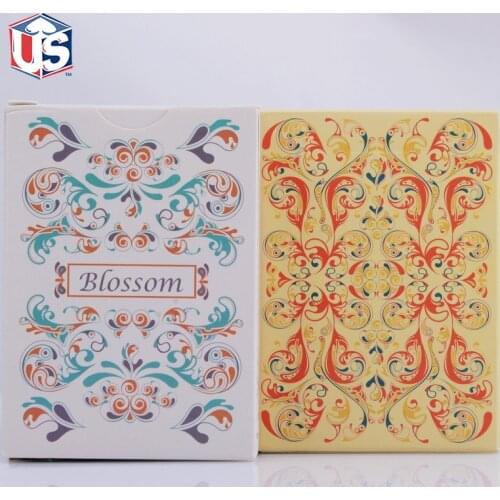 1 Deck Blossom Spring Platinum Metallic Ink High Quality Stock LINOID FINISH USPS Yellow or Green Poker Playing Card Magic Trick