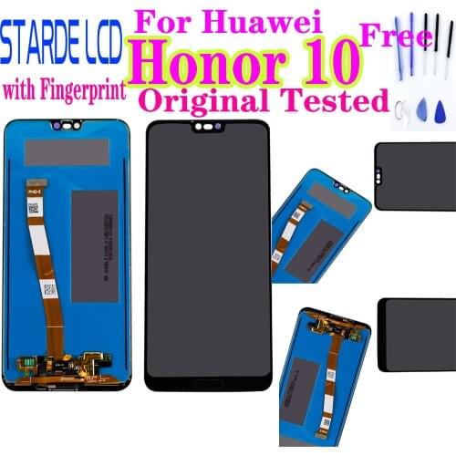 100% Original Tested For Huawei Honor 10 honor10 LCD Display +Touch Screen Digitizer Assembly Replacement +Fingerprint COL-L29