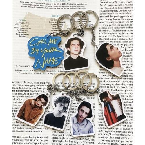 2019 André Aciman Call Me by Your Name Movie Andre CMBYN Timothée Keychain Keyring Pendant Thoughtful Gift HOT N