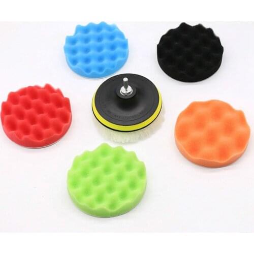 4 inch 8Pcs/Set Car Polishing Pad Sponge Buffing Waxing Boat Car Polish Buffer Drill Wheel polisher tool Removes Scratches tools