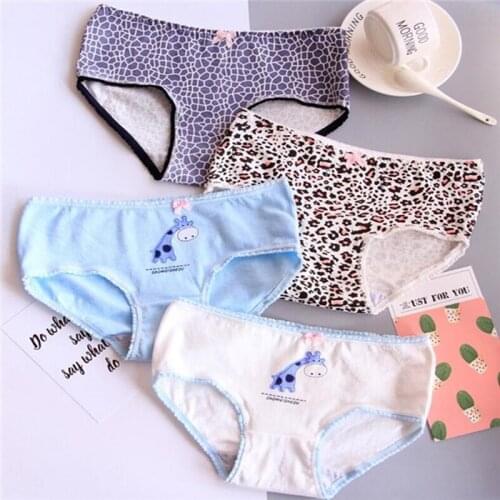 7 Pcs Cotton Underwear for Girls 2018 New Children Soft Panties Teenages Candy Color Briefs SQ-CANGJINLU-7P