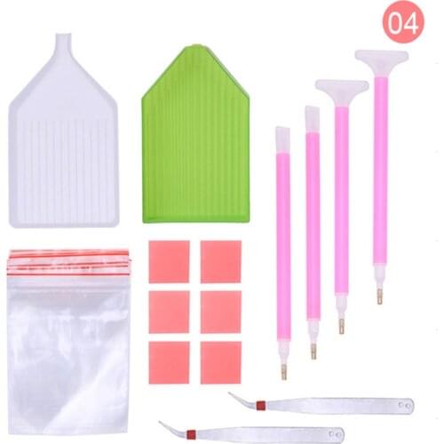 Diamond Painting Accessories 5d Diy Diamond Mosaic Art Embroidery Pen Clay Tray Tweezers Sticker Sets Cross Stitch Tools Kits