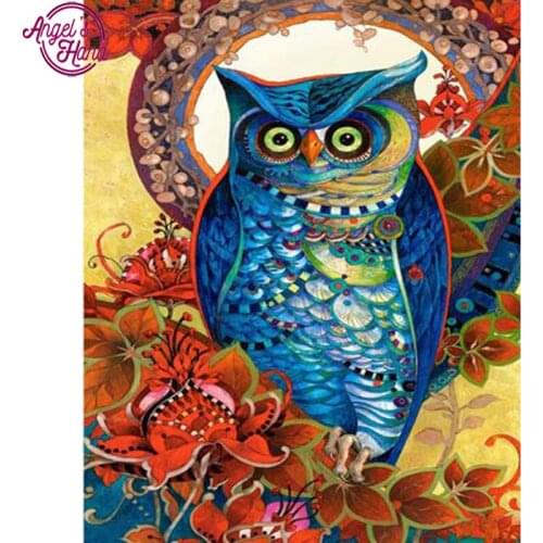 Diamond Embroidery Cartoon Needlework 5D Diamond Painting Cross Stitch Rhinstones Full Square Drill Owl Pattern