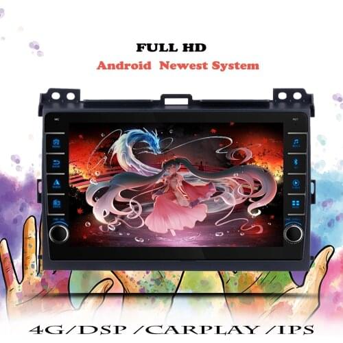 Android 10.0 For Toyota Land Cruiser Prado 120 2004 - 2009 Car Radio Multimedia Video Player Navigation GPS No 2din 2 din DVD