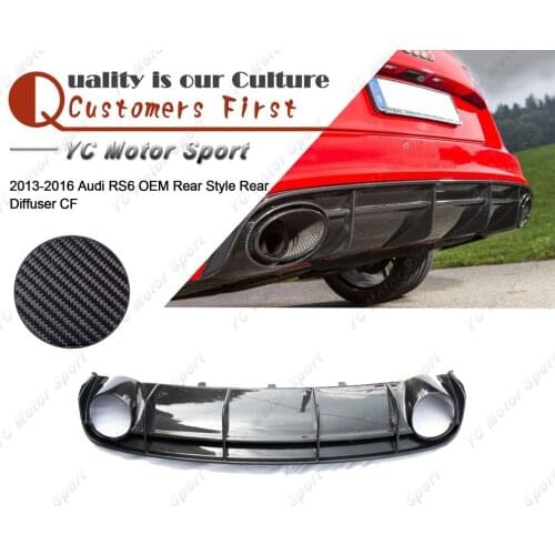 Car Accessories Carbon Fiber OEM Style Rear Diffuser Fit For 2013-2016 RS6 Rear Diffuser Lip
