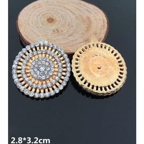 Free Shipping Wholesale 28x32mm 20pcs/lot Rhinestone Flatback Button For Hair Flower Wedding Invitation HAZH034