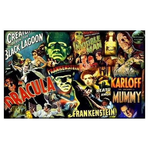 More style Frankenstein Universal Monsters Horror Movie Art Film Print Silk Poster Home Wall Decor 24x36inch