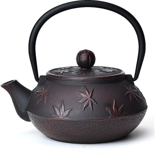 Cast iron kettle pot uncoated cast iron kettle southern Japan teapot old iron pot iron teapot effort 600ML