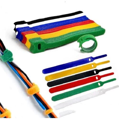 10PCS/Lot 15*1.2cm Reusable Cord Organizer Keeper Holder, Fastening Cable Ties Straps for Earbud Headphones Phones Wire Wrap