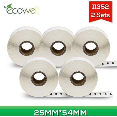 Ecowell 10Rolls 5000pcs 11352 label compatible LW 11352 shipping label compatible for Dymo LabelWriter 400 450 450Turbo Printer